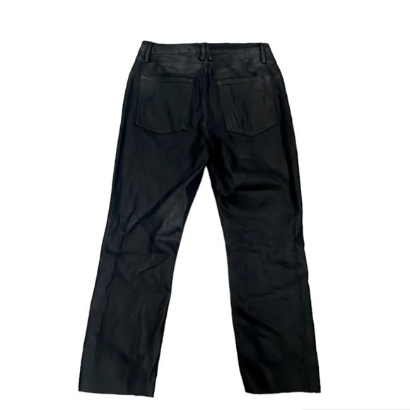 Good American Black Coated Wide Leg High Rise Jeans - Picture 5 of 6
